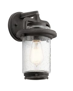 Andover 1 Light Small Wall Lantern - Weathered Zinc