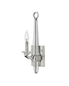 Ascher 1 Light Wall Light - Polished Nickel