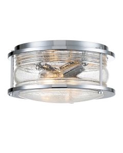 Ashland Bay 2 Light Flush - Polished Chrome