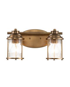 Ashland Bay 2 Light Wall Light - Natural Brass