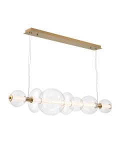 Atomo 7 Lt Linear Pendant - Gold