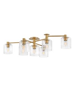 Axel 7 Light Semi-flush - Heritage Brass