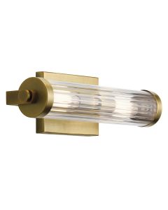 Azores 2 Light Wall Light - Natural Brass