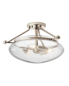 Belle 3 Light Semi-Flush - Polished Nickel