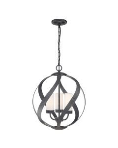 Blacksmith 3 Light Outdoor Chandelier - Old Black