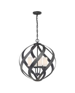 Blacksmith 4 Light Outdoor Chandelier - Old Black