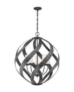 Blacksmith 5 Light Outdoor Chandelier - Old Black