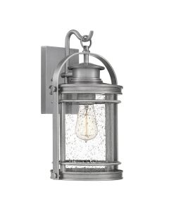 Booker 1 Light Medium Wall Lantern - Industrial Aluminium