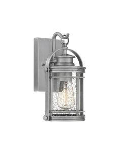 Booker 1 Light Small Wall Lantern - Industrial Aluminium