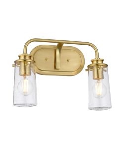 Braelyn 2 Light Wall Light - Brushed Brass