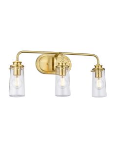 Braelyn 3 Light Wall Light - Brushed Brass