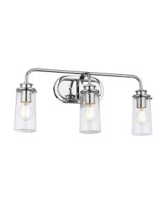 Braelyn 3 Light Wall Light - Polished Chrome