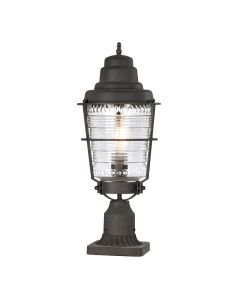 Chance Harbor 1 Light Pedestal Lantern - Weathered Zinc