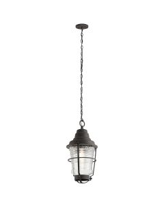 Chance Harbor 1 Light Chain Lantern - Weathered Zinc