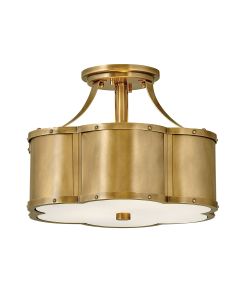 Chance 2 Light Semi-flush - Heritage Brass