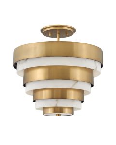 Echelon 3 Light Semi-flush - Heritage Brass