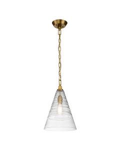 Elmore 1 Light Pendant - Burnished Brass