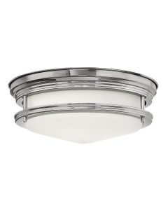 Hadrian 2 Light Flush - Opal Glass - Chrome