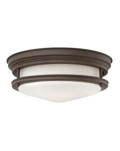 Hadrian 2 Light Flush - Opal Glass - Oil Rubbed Bronze