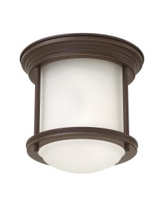 Hadrian 1 Light Flush - Opal Glass - Oil Rubbed Bronze