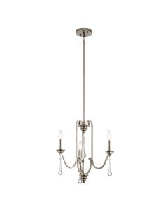 Karlee 3 Light Chandelier - Classic Pewter