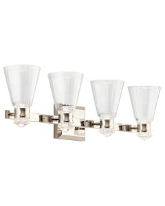 Kayva LED 4 Arm Dual-lit Wall Light - Polished Nickel