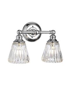 Keynes 2 Light Wall Light - Polished Chrome