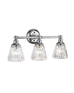 Keynes 3 Light Wall Light - Polished Chrome