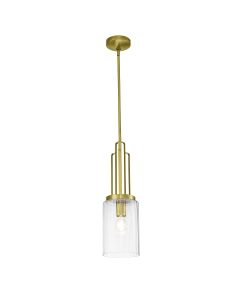 Kimrose 1 Light Mini Pendant - Brushed Natural Brass