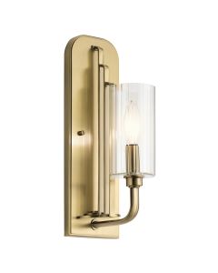 Kimrose 1 Light Wall Light - Brushed Natural Brass