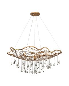 Laguna 6 Light Pendant Light - Burnished Gold