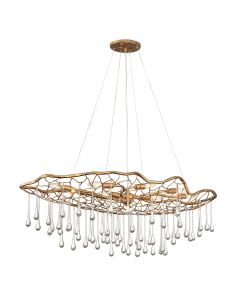 Laguna 8 Light Pendant Light - Burnished Gold