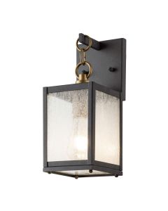 Lahden 1 Light Small Wall Lantern - Weathered Zinc