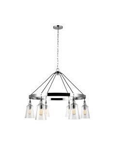 Loras 6 Light Chandelier - Chrome