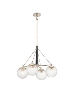 Marilyn 4 Light Chandelier - Polished Nickel