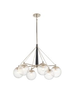 Marilyn 6 Light Chandelier - Polished Nickel