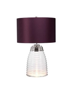 Milne Table Lamp - Aubergine - Polished Nickel