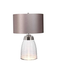 Milne Table Lamp - Grey - Polished Nickel