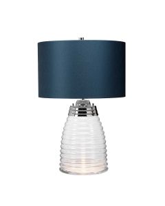 Milne Table Lamp - Teal - Polished Nickel