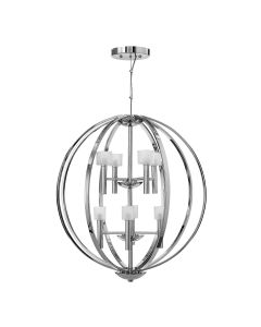 Mondo 8 Light Chandelier - Polished Chrome