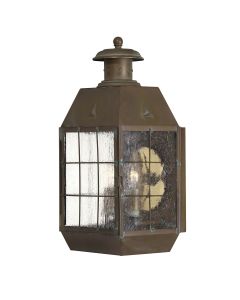 Nantucket 2 Light Large Wall Lantern - Aged Brass