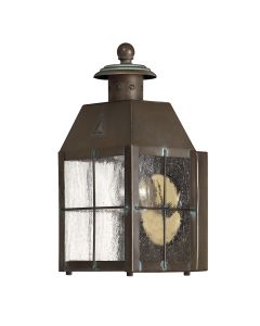 Nantucket 1 Light Extra Small Wall Lantern - Aged Brass