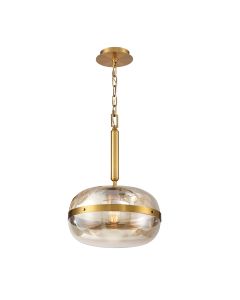 Nottingham 1 Lt Pendant - Antique Brass