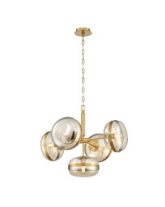 Nottingham 5 Lt Pendant chandelier - Antique Brass