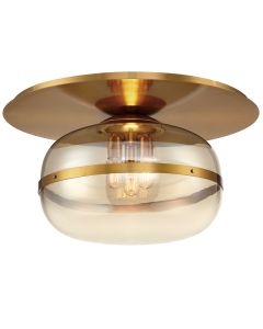 Nottingham 3 Lt Ceiling Flush Large - Antique Brass