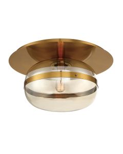 Nottingham 1 Lt Ceiling Flush Medium - Antique Brass