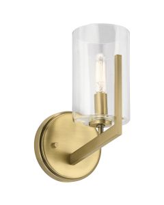 Nye 1 Light Wall Light - Brushed Natural Brass