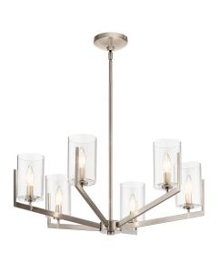 Nye 6 Light Chandelier - Classic Pewter