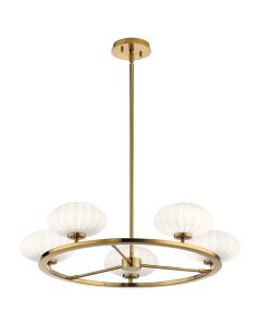 Pim 5 Light Chandelier - Fox Gold