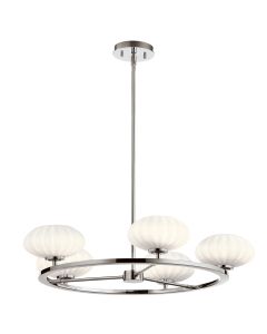 Pim 5 Light Chandelier - Polished Chrom